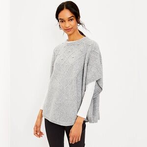 LOFT Bobble Poncho Sweater
